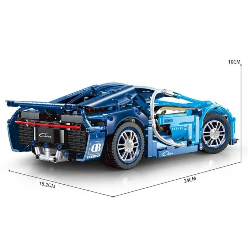 TiaGole MOC Motorized Building Block Set: T2006 Bugatti Chiron Super Racing Car