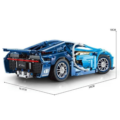 TiaGole MOC Motorized Building Block Set: T2006 Bugatti Chiron Super Racing Car