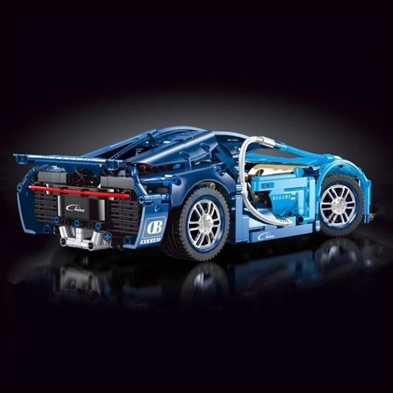 TiaGole MOC Motorized Building Block Set: T2006 Bugatti Chiron Super Racing Car