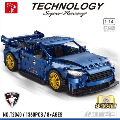 TiaGole MOC Motorized Building Block Set: T2040 Super Racing Sports Car