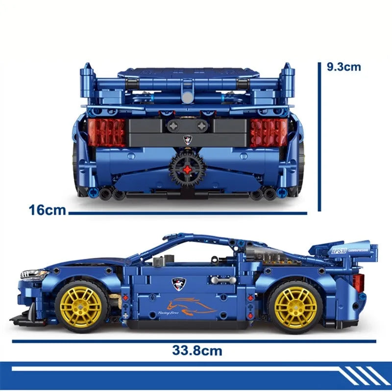 TiaGole MOC Motorized Building Block Set: T2040 Super Racing Sports Car