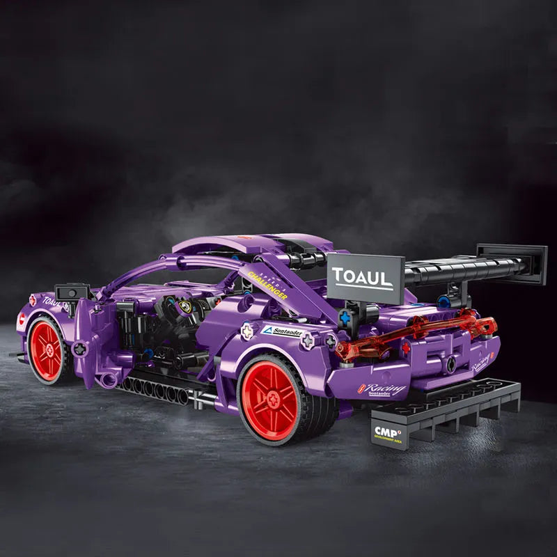 TiaGole MOC Building Block Set: T3025 Purple Supercar Super Sports Car