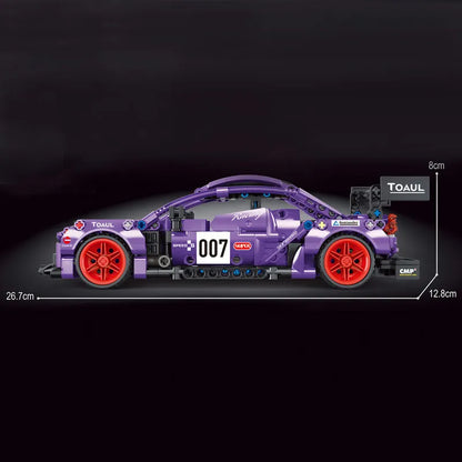 TiaGole MOC Building Block Set: T3025 Purple Supercar Super Sports Car