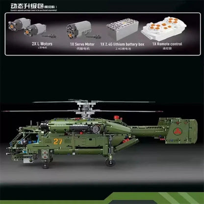 TiaGole MOC Motorized Building Block Set: T4013 RC Military Ka27 Helicopter, Model T4013PF