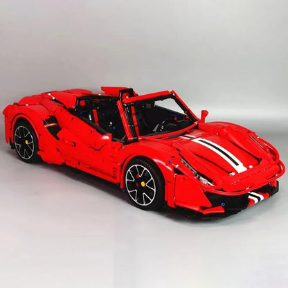 TiaGole MOC Motorized Building Block Set: T5005 Ferrari 488 Super Racing Sports Car