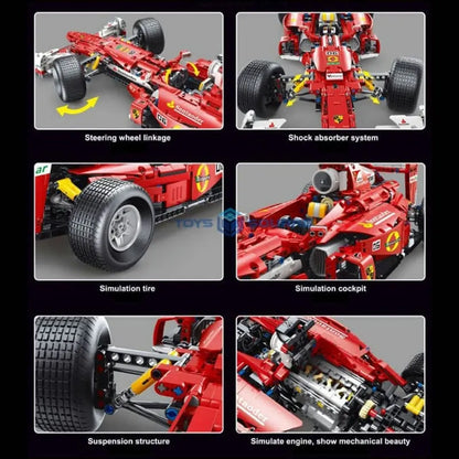 TiaGole MOC Motorized Building Block Set: T5006 RC F1 Formula Racing Sports Car, Model T5006PF