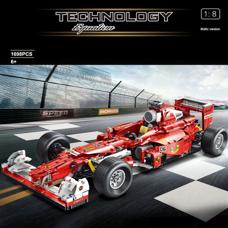 TiaGole MOC Motorized Building Block Set: T5006 RC F1 Formula Racing Sports Car, Model T5006PF