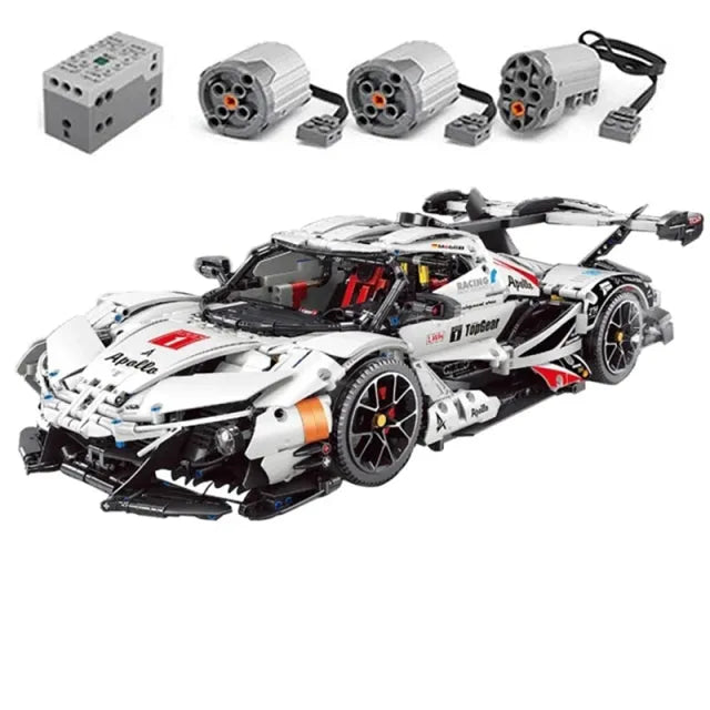 TiaGole MOC Motorized Building Block Set: T5012A RC APP Apollo IE Super Racing Car, Model T5012APF