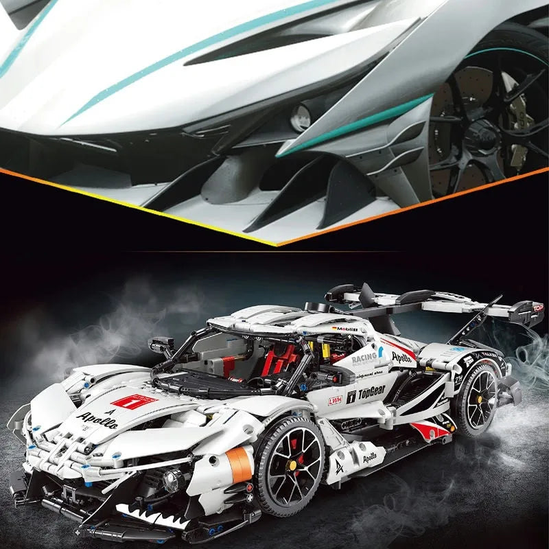TiaGole MOC Motorized Building Block Set: T5012A RC APP Apollo IE Super Racing Car, Model T5012APF