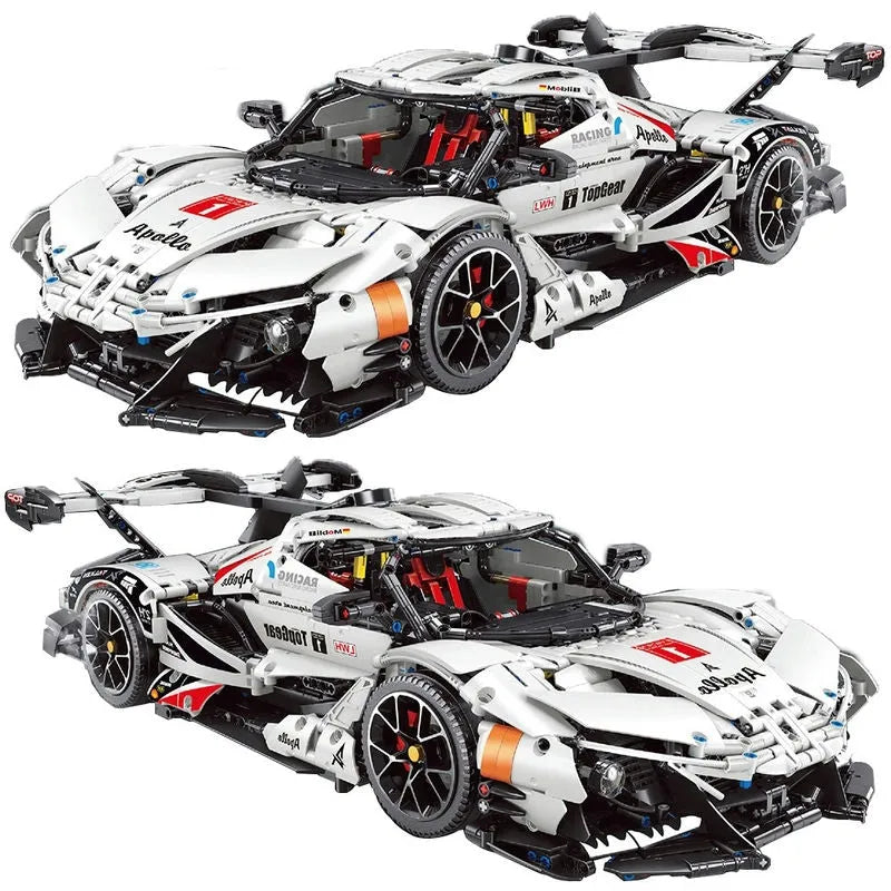 TiaGole MOC Motorized Building Block Set: T5012A RC APP Apollo IE Super Racing Car, Model T5012APF