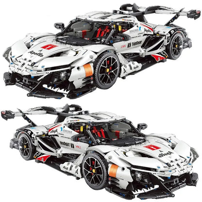 TiaGole MOC Motorized Building Block Set: T5012A RC APP Apollo IE Super Racing Car, Model T5012APF