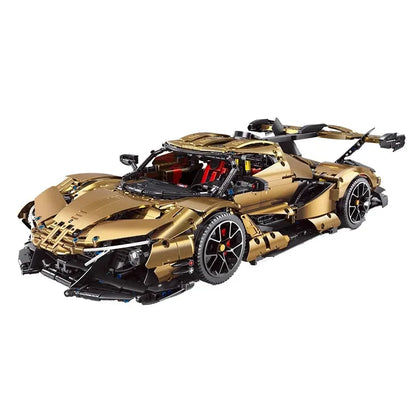 TiaGole MOC Motorized Building Block Set: T5012C Electroplated Apollo IE Super Racing Car