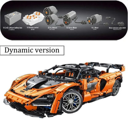 TiaGole MOC Building Block Set: T5013 RC Motorized McLaren Senna Hypercar, Model T5013PF