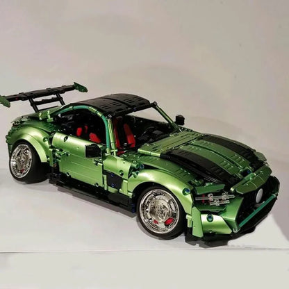 TiaGole MOC Motorized Building Block Set: T5019 RC Electroplated AMG GT Sport Racing Car, Model T5019PF