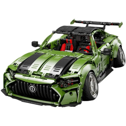 TiaGole MOC Motorized Building Block Set: T5019 RC Electroplated AMG GT Sport Racing Car, Model T5019PF