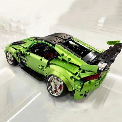 TiaGole MOC Motorized Building Block Set: T5019 RC Electroplated AMG GT Sport Racing Car, Model T5019PF