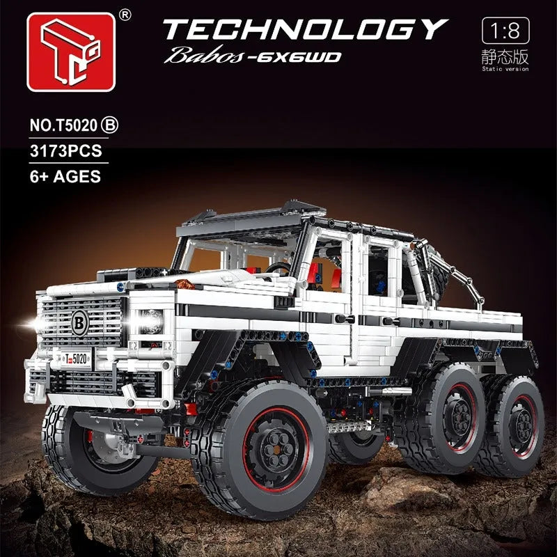 TiaGole MOC Motorized Building Block Set: T5020B Tech LAND CRUISER Off-Road Truck