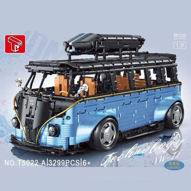TiaGole MOC Building Block Set: T5022A Tech Motorized RC Camper Bus Van, Model T5022APF