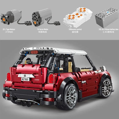 TiaGole MOC Building Block Set: T5025B Motorized RC MINI Cooper S Sports Car, Model T5025BPF