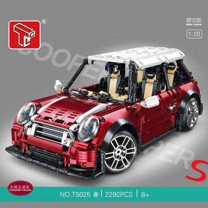 TiaGole MOC Building Block Set: T5025B Motorized RC MINI Cooper S Sports Car, Model T5025BPF