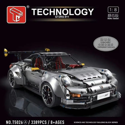 TiaGole MOC Motorized Building Block Set: T5026A Tech Porsche 911 GT2 RS Supercar