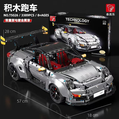 TiaGole MOC Motorized Building Block Set: T5026A Tech Porsche 911 GT2 RS Supercar