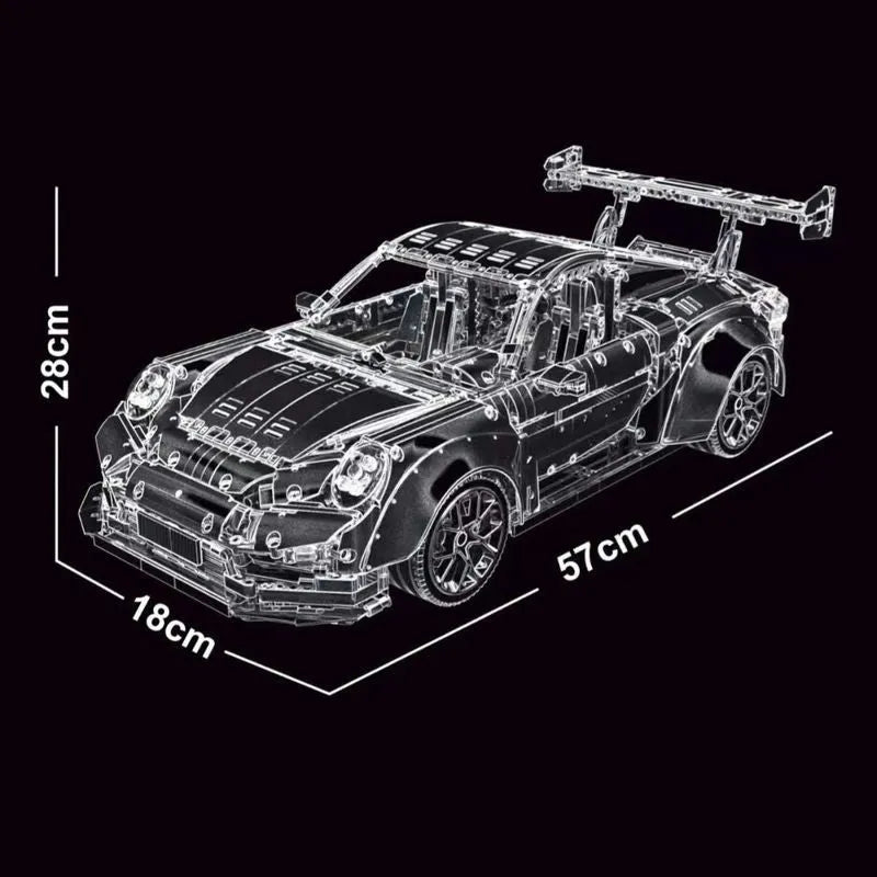 TiaGole MOC Motorized Building Block Set: T5026A Tech Porsche 911 GT2 RS Supercar