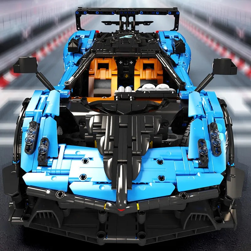 TiaGole MOC Motorized Building Block Set: T5038 RC APP Sports Car Pagani Zonda R, Model T5038PF
