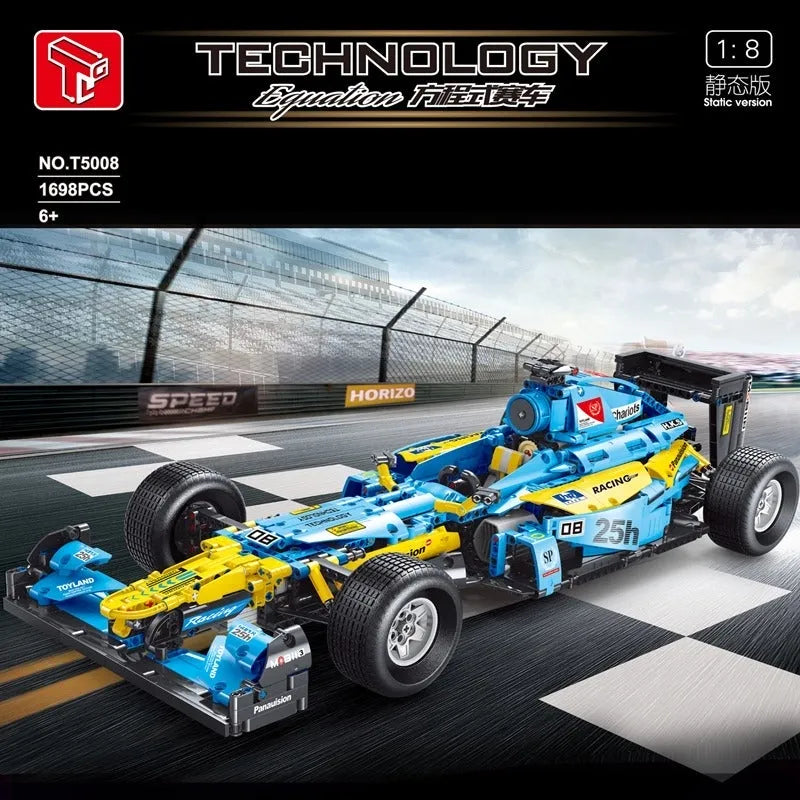 TiaGole MOC Motorized Building Block Set: F1 Formula One Racing Car T5008
