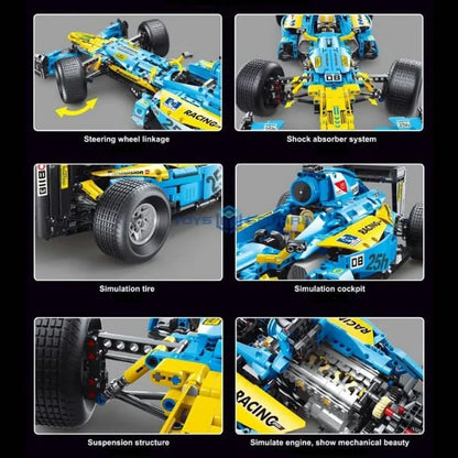 TiaGole MOC Motorized Building Block Set: F1 Formula One Racing Car T5008