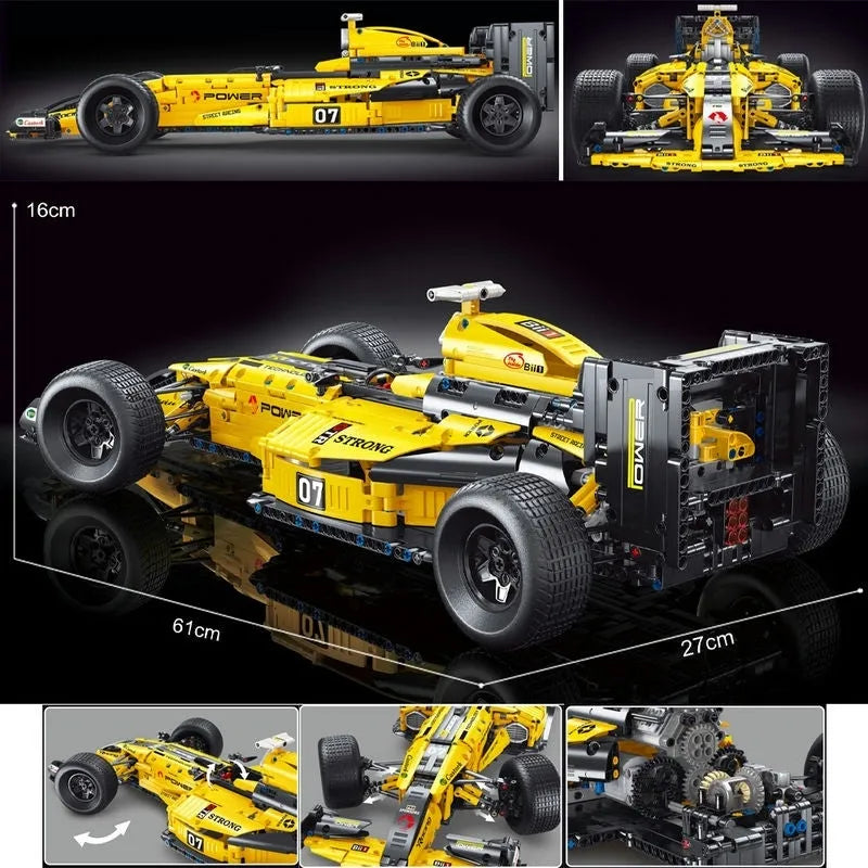 TiaGole MOC Motorized Building Block Set: F1 Formula Racing Sports Car T5007