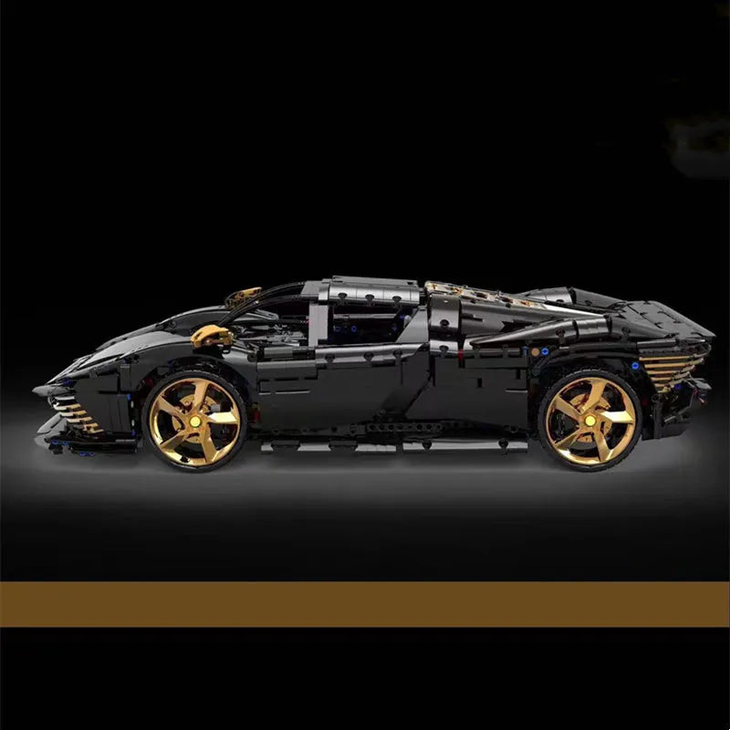 TiaGole MOC Motorized Building Block Set: Ferrari Daytona SP3 Supercar 006-2