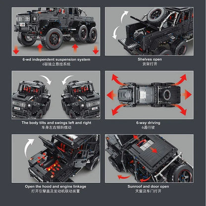 TiaGole MOC Motorized Building Block Set: RC Off-Road LAND CRUISER Car T5020A, Model T5020APF