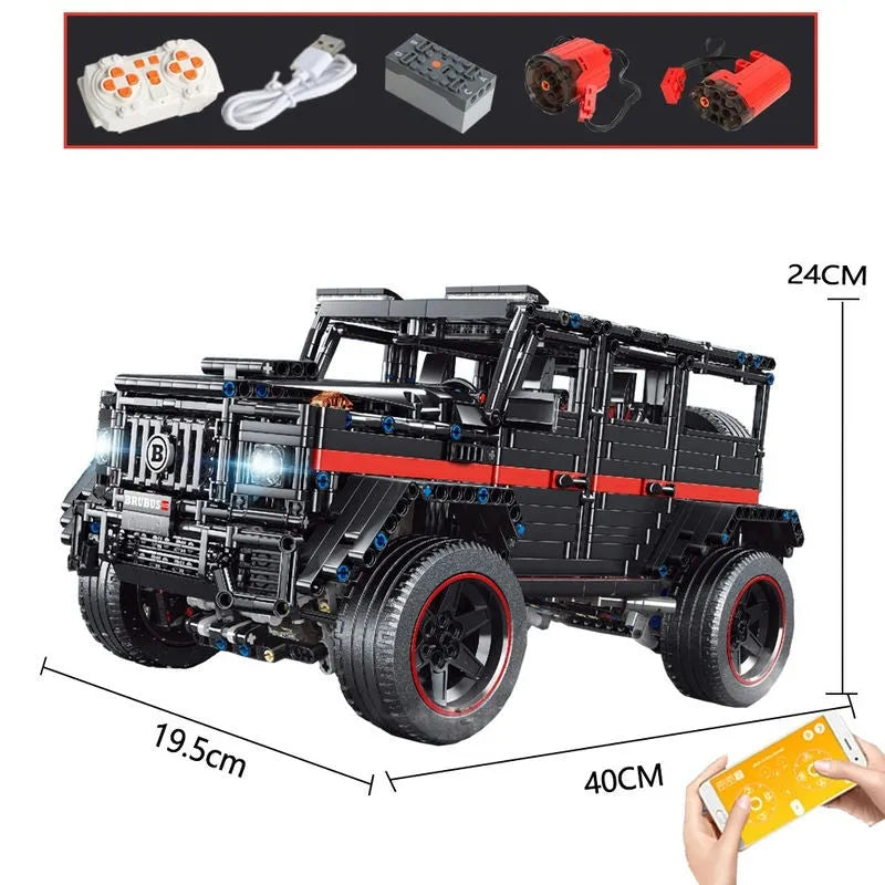 TiaGole MOC Motorized Building Block Set: RC Off-Road SUV King Kong Barbie T5016A