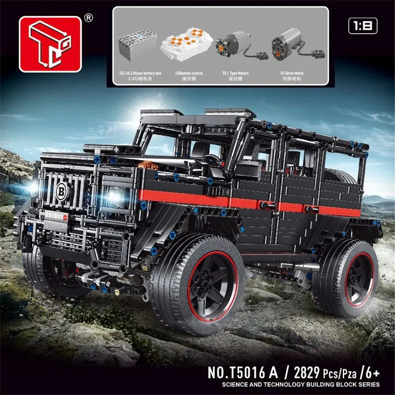 TiaGole MOC Motorized Building Block Set: RC Off-Road SUV King Kong Barbie T5016A