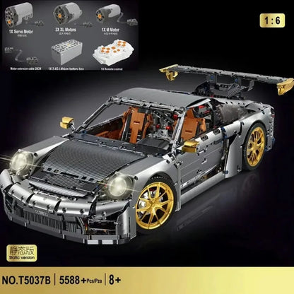 TiaGole MOC Motorized Building Block Set: RC Super Classic Sports Car T5037BP, Model T5037 BPF