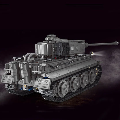 TiaGole MOC Motorized Building Block Set: WW2 Military RC APP Heavy Tiger Tank T4016