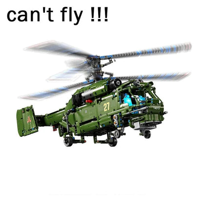 TiaGole Motorized Building Block Set: Armed Ka27 Attack Helicopter, Model T4013