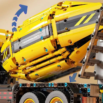 TiaGole MOC Motorized Building Block Set: APP Mechanical RC Mixer Truck T4005