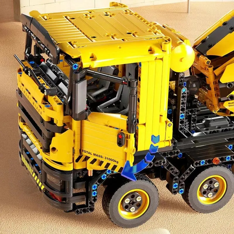 TiaGole MOC Motorized Building Block Set: APP Mechanical RC Mixer Truck T4005
