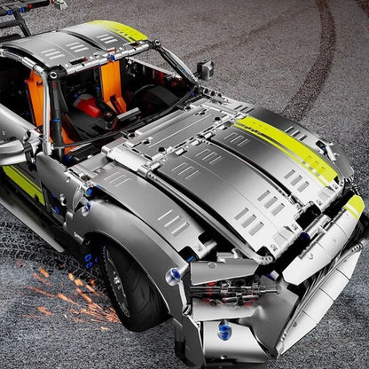 TiaGole MOC Motorized Building Block Set: APP RC AMG GT Super Racing Car T5035, Model T5035PF