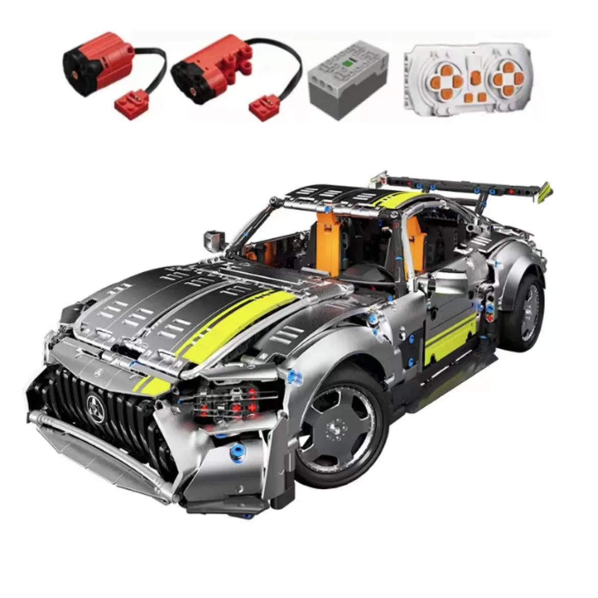 TiaGole MOC Motorized Building Block Set: APP RC AMG GT Super Racing Car T5035, Model T5035PF