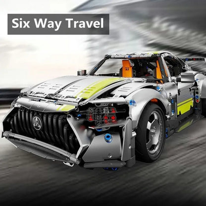 TiaGole MOC Motorized Building Block Set: APP RC AMG GT Super Racing Car T5035, Model T5035PF