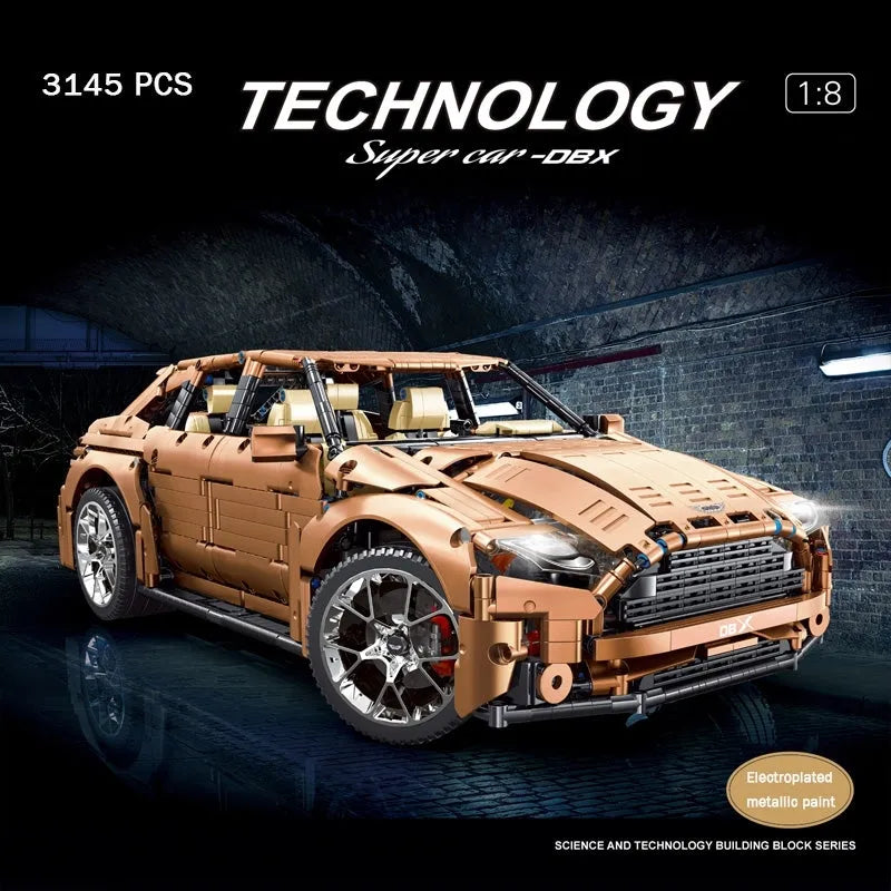 TiaGole MOC Motorized Building Block Set: Aston Martin DBX Racing Car T5024A
