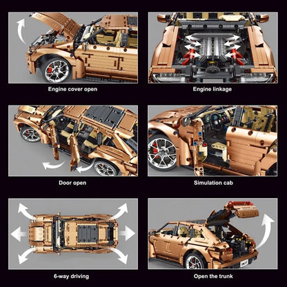TiaGole MOC Motorized Building Block Set: Aston Martin DBX Racing Car T5024A