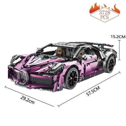 TiaGole MOC Motorized Building Block Set: Bugatti Divo Racing Car T5004A