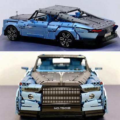 TiaGole MOC Motorized Building Block Set: Classic RR Boat Tail Luxury Car T5018