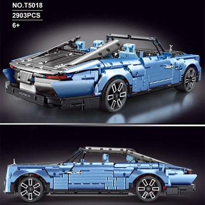 TiaGole MOC Motorized Building Block Set: Classic RR Boat Tail Luxury Car T5018