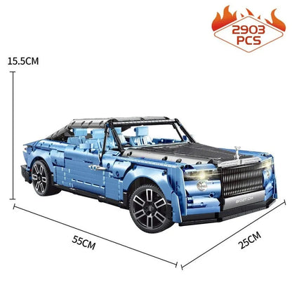 TiaGole MOC Motorized Building Block Set: Classic RR Boat Tail Luxury Car T5018