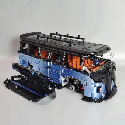 TiaGole MOC Motorized Building Block Set: Electroplated Camper Bus Van T5022A